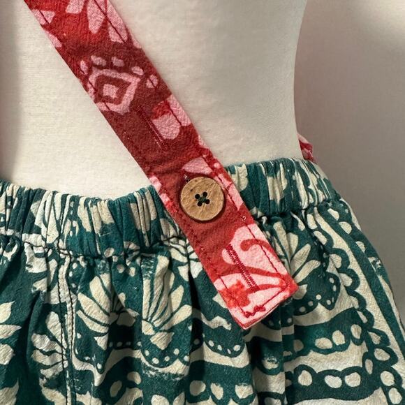 Free People Tropical Print Red and Green Romper - Picture 6 of 10